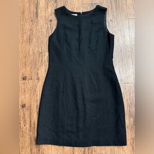 Vintage Preston And York Wool Black Dress. Size 8. Scoop neck.